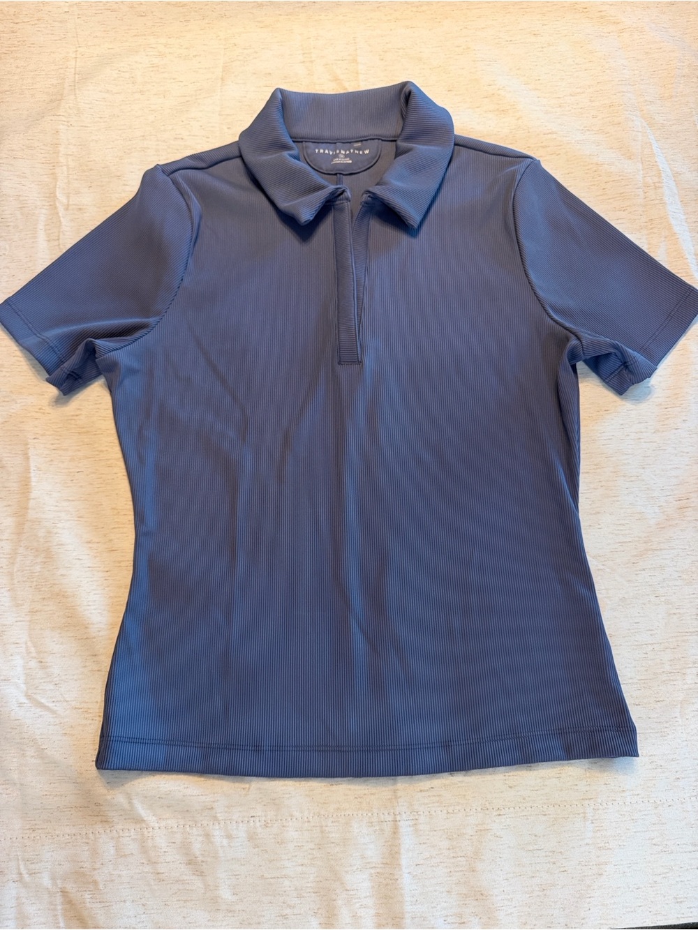 Travis Mathew Steel Blue
Moveknit V Neck Women's Short Sleeve Golf Polo Shirt